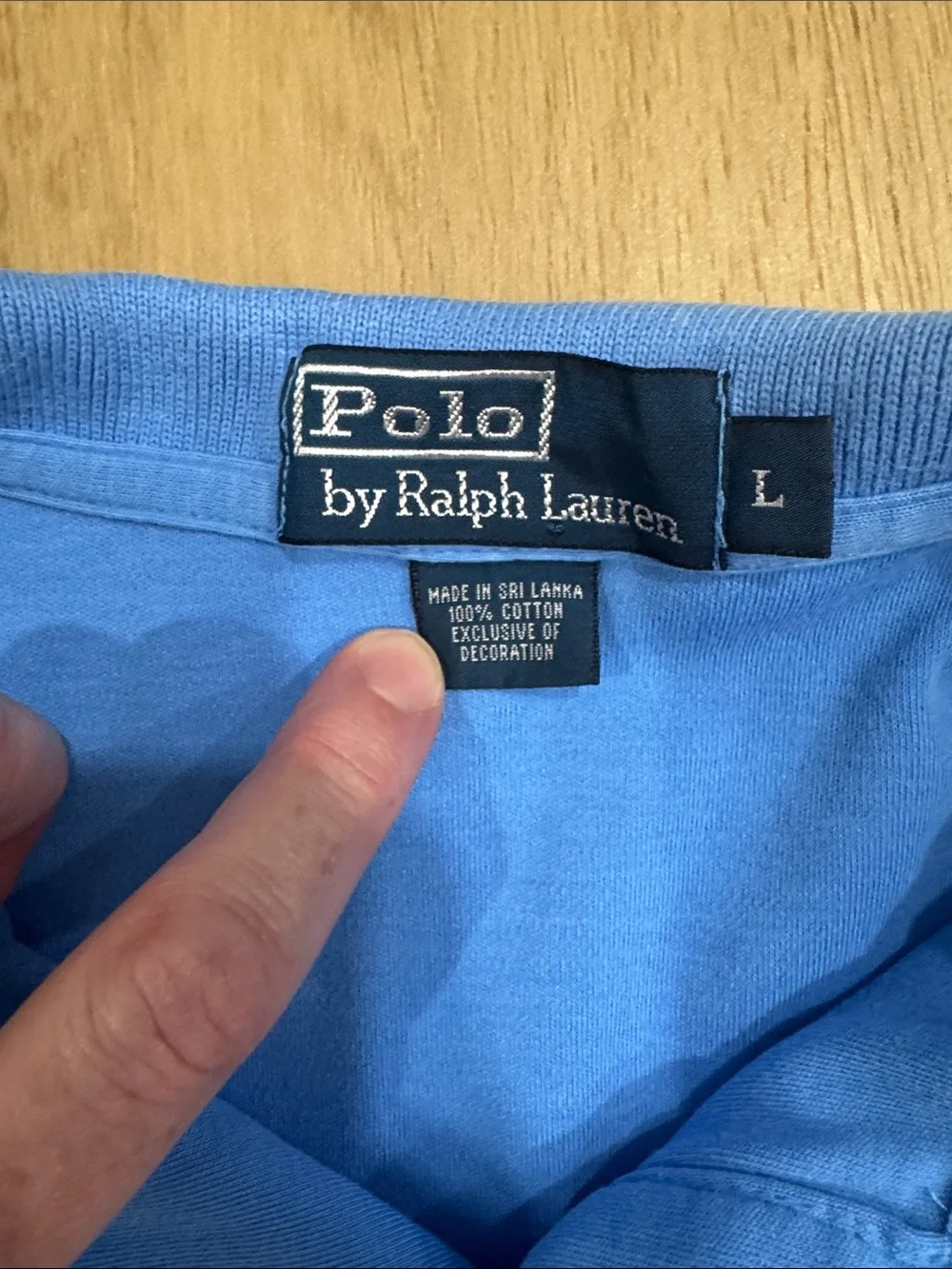 Polo by Ralph Lauren Blue Polo with Orange Logo